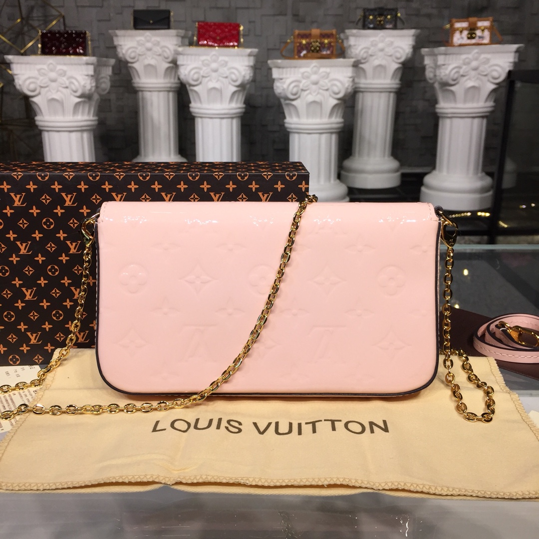 Louis Vuitton FELICIE POCHETTE Handbag Monogram Vernis M64358 Pink